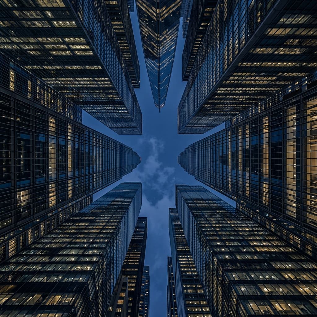 Continuous Skyscraper Canyon Flight